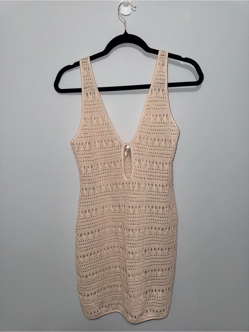 Wild Fable Women's Center Front Keyhole Crochet Swim Cover Up Dress